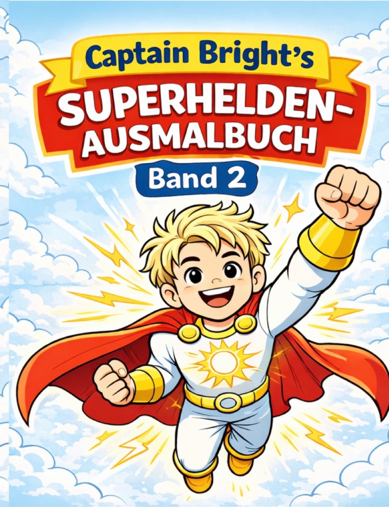 Cover of Captain Bright’s Superhelden-Ausmalbuch Band 2